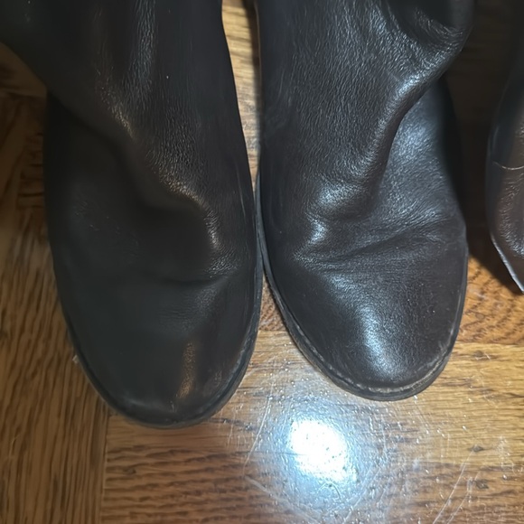 Frye Paige Dark Brown Leather Riding Boots - Picture 4 of 5